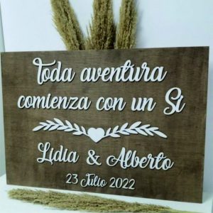 cartel de boda